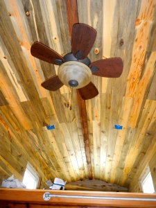 Installed ceiling fan