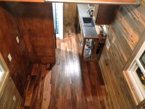 Downward view of flooring