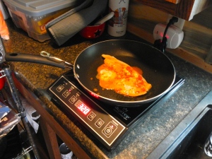 First meal on induction stove top - Fish tacos